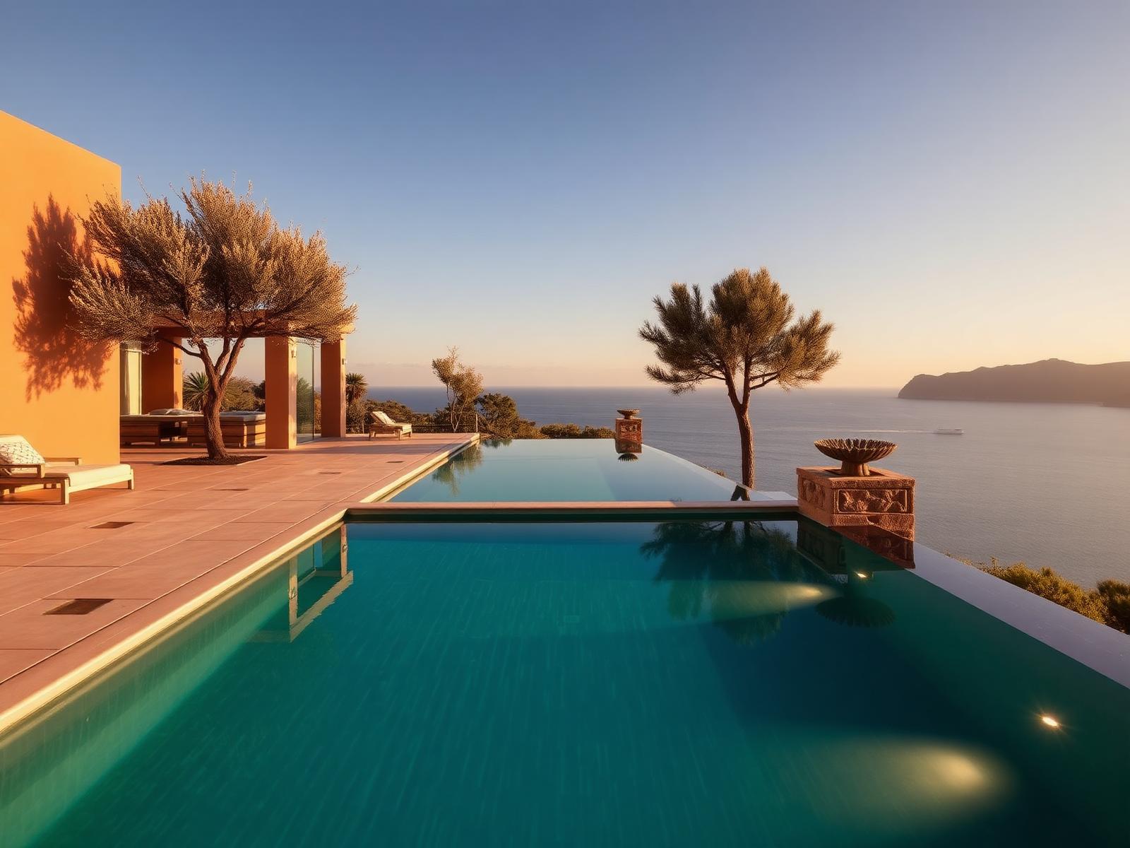 Premium holiday rental property at golden hour